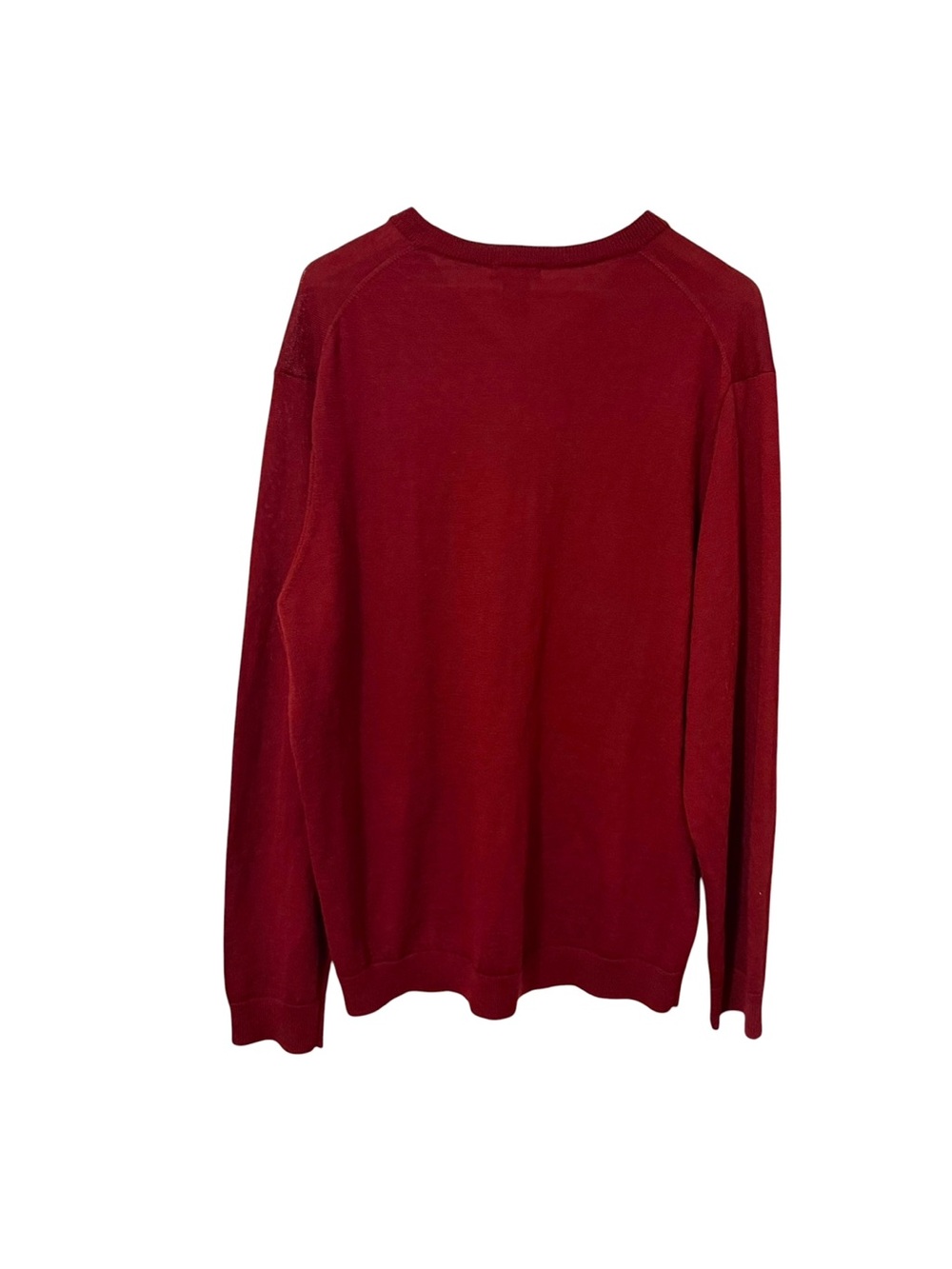 Vintage Gap Y2K Merino Wool Knit Pullover Sweater Mens XXL Burgundy Red V-Neck - Picture 3 of 12